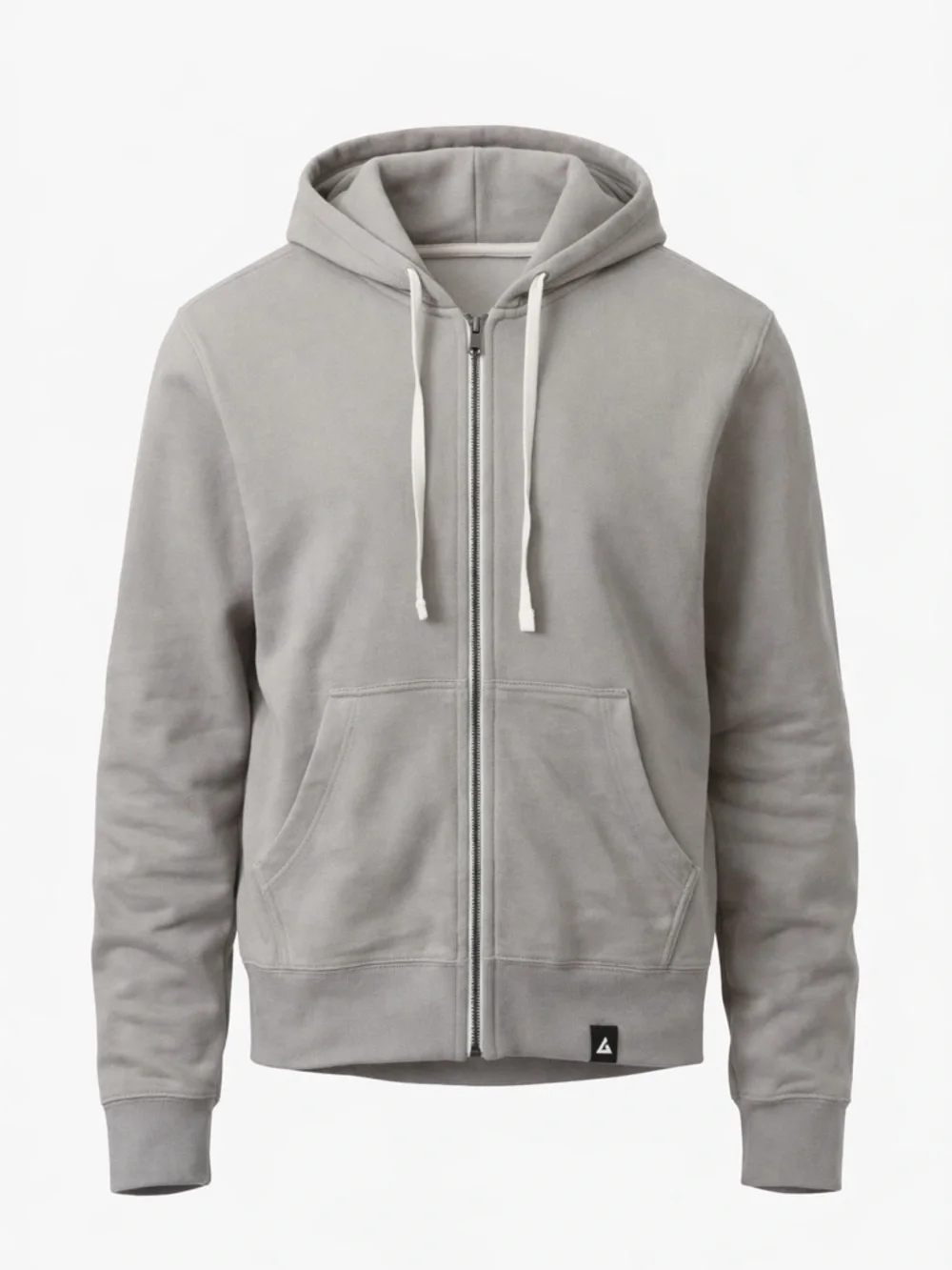 American Giant Mens Midweight Full Zip Up Hoodie Sweatshirt Sharkskin Gray - Picture 8 of 8